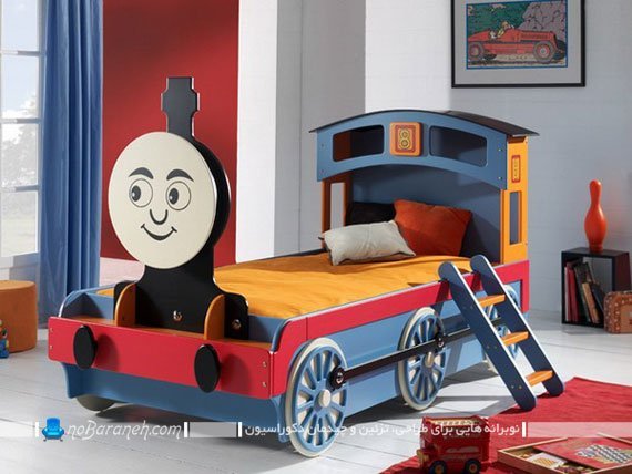 سرویس خواب قطاری شکل برای اتاق بچه و کودک